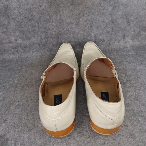San Meldini Shoes Mens 43 Loafers Slip On Snip Toe Moc Leather Italian Classic - Picture 7 of 16